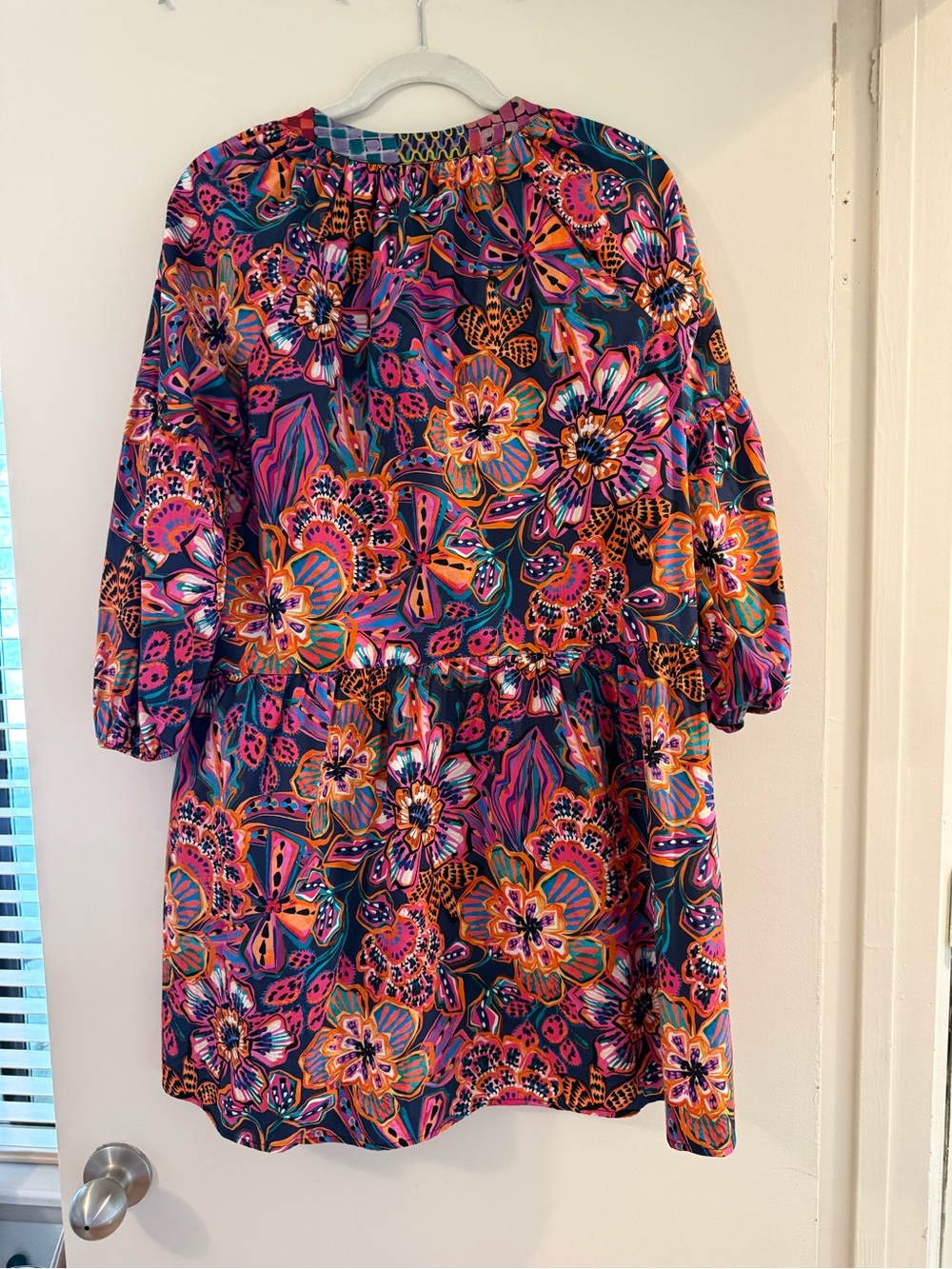 Johnny Was Multicolor Floral Mini Dress Jade Collection - Picture 2 of 4
